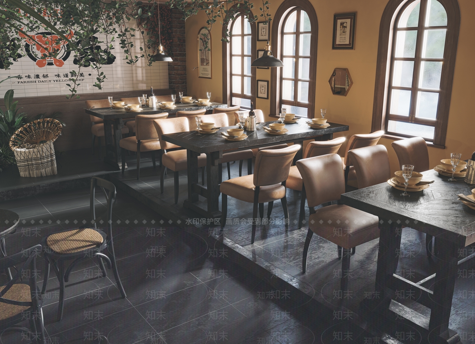 美式音乐餐厅3D模型下载【ID:1111076053】