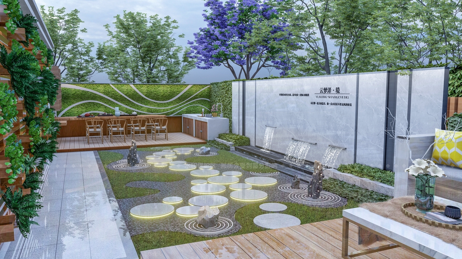 现代屋顶花园SU模型下载【ID:1111081776】