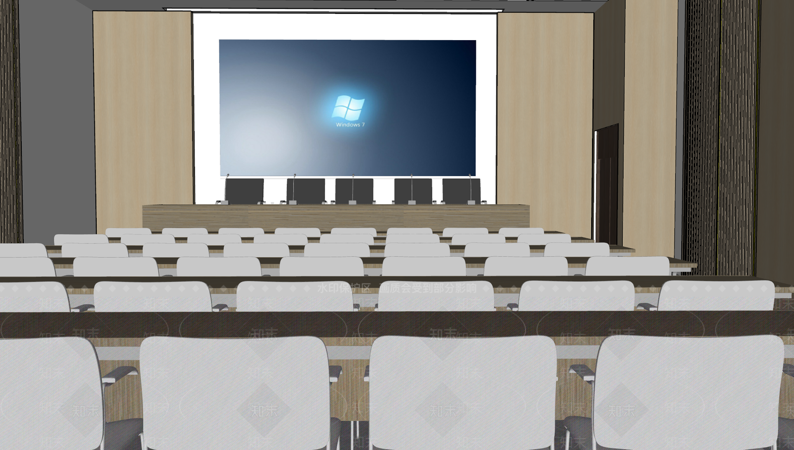 现代报告厅SU模型下载【ID:1111083672】