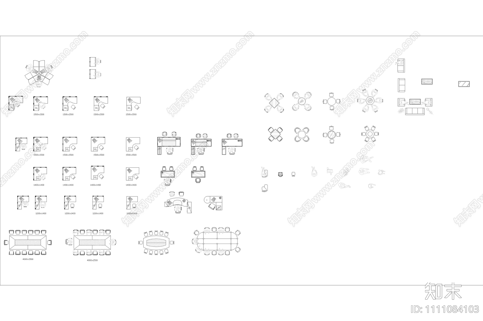 办公空间图库施工图下载【ID:1111084103】