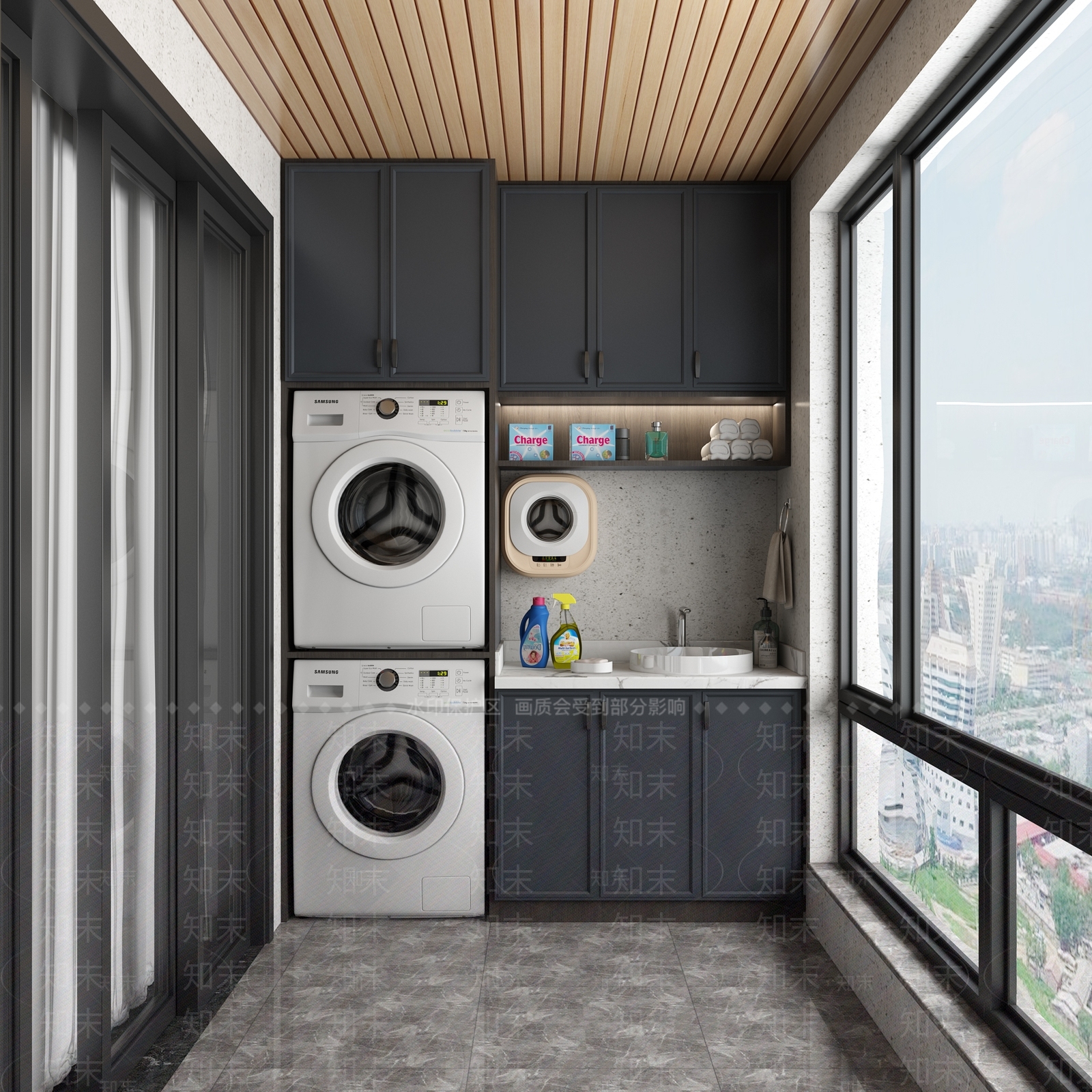 现代家居阳台3D模型下载【ID:1111169591】