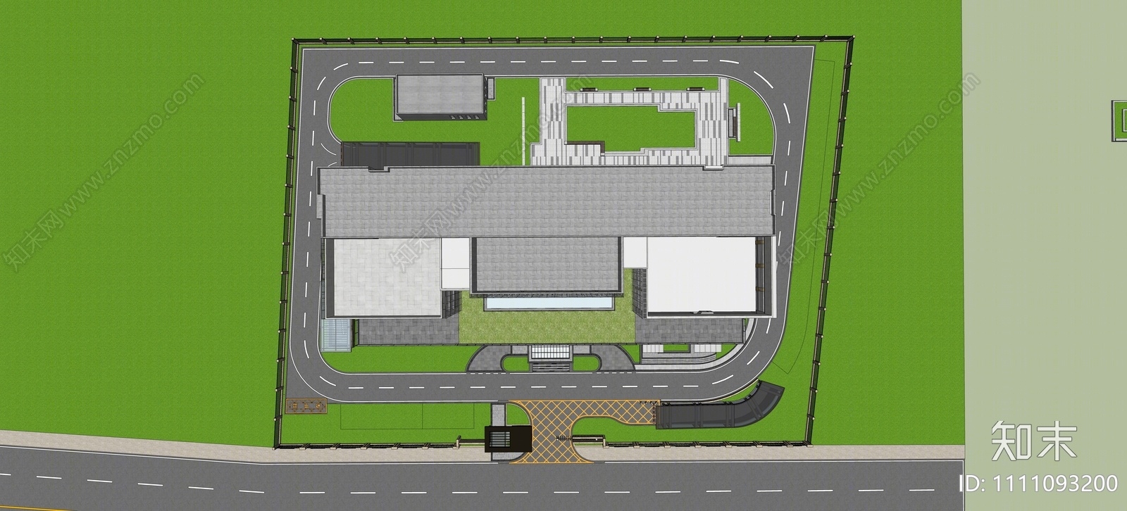 现代办公景观SU模型下载【ID:1111093200】