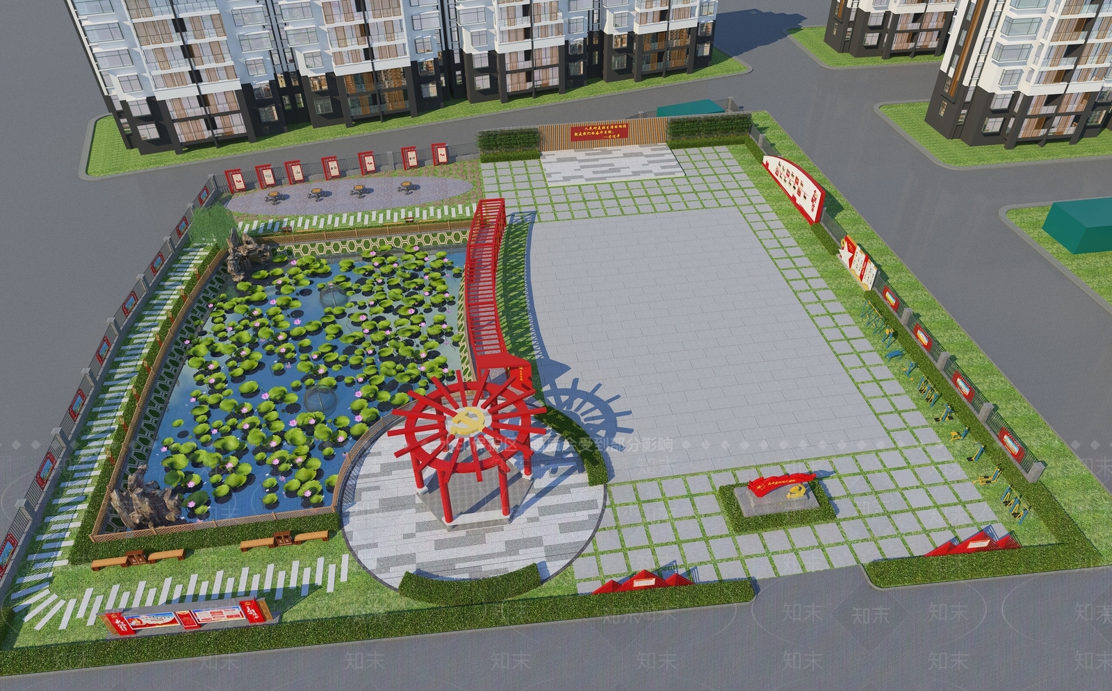 现代党建文化广场3D模型下载【ID:1111094382】