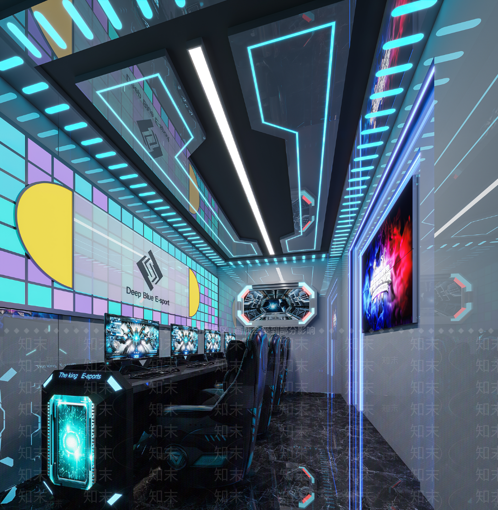 现代网吧网咖3D模型下载【ID:1111103866】