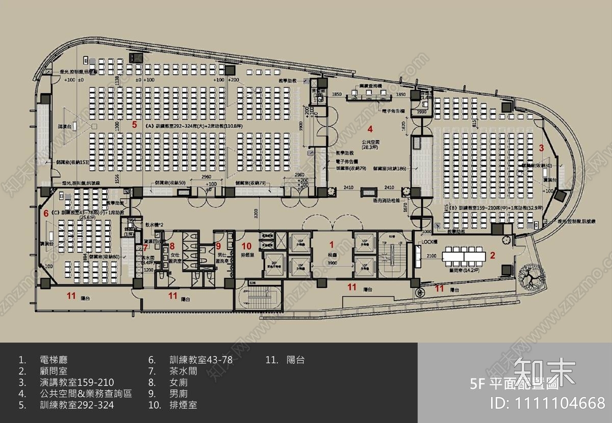 某12000㎡办公大楼CAD施工图cad施工图下载【ID:1111104668】