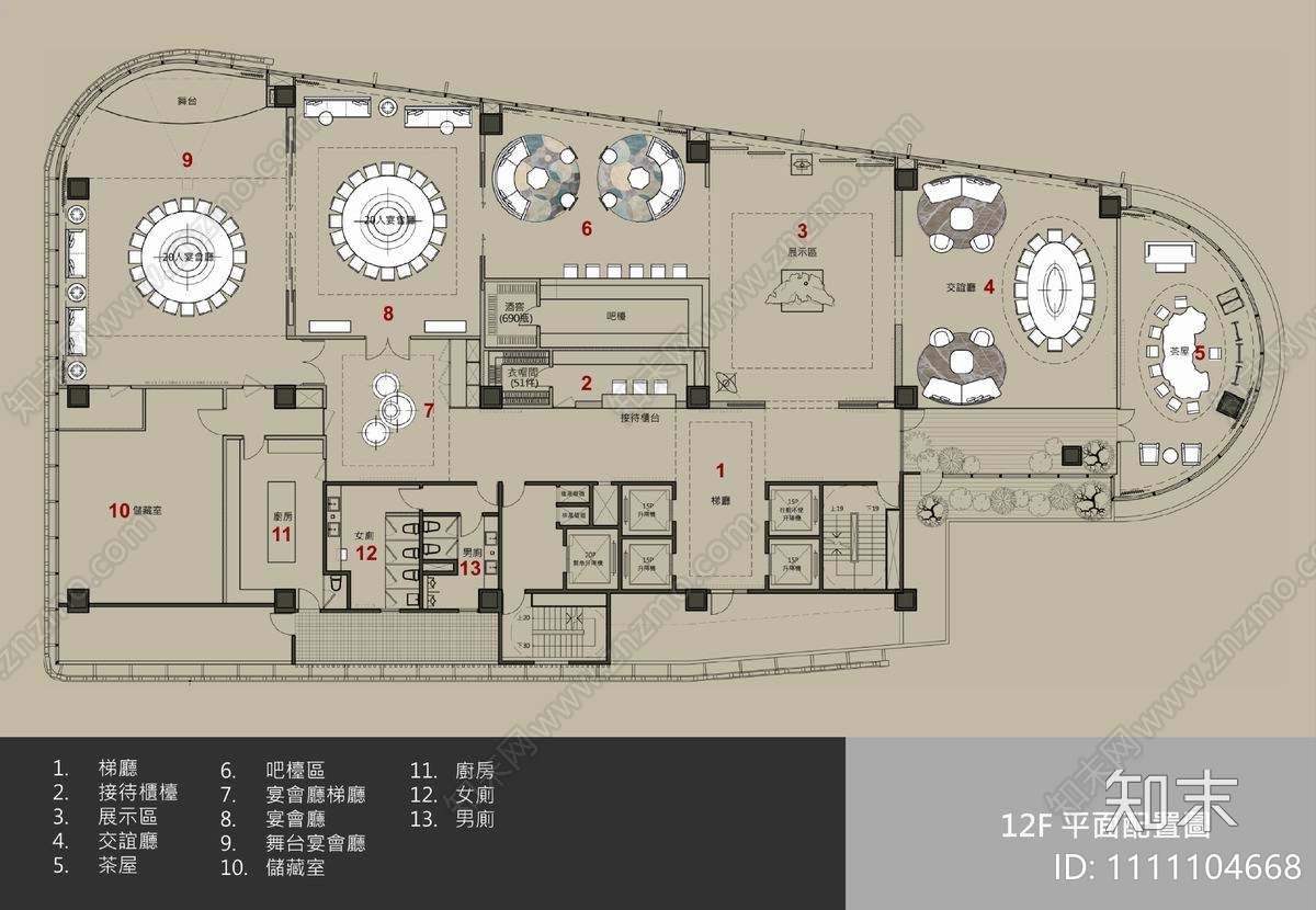 某12000㎡办公大楼CAD施工图cad施工图下载【ID:1111104668】