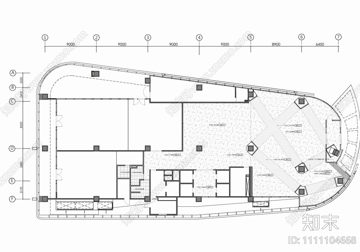 某12000㎡办公大楼CAD施工图cad施工图下载【ID:1111104668】