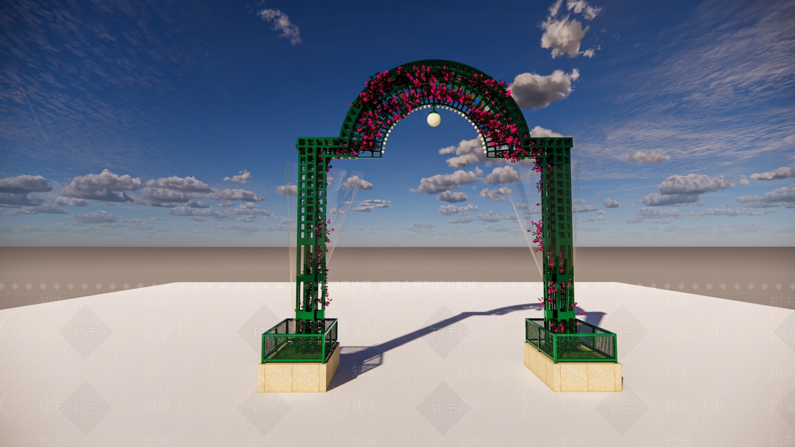 现代花架拱门SU模型下载【ID:1111105114】