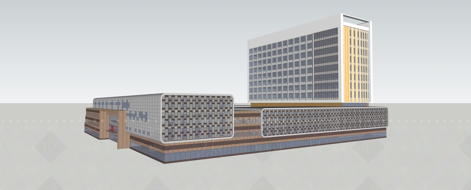 现代医疗建筑SU模型下载【ID:1111106000】
