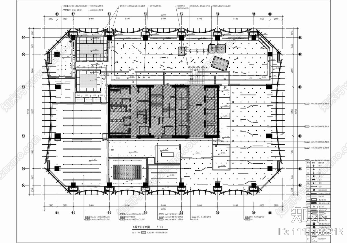 2000㎡创客办公室CAD施工图cad施工图下载【ID:1111108215】