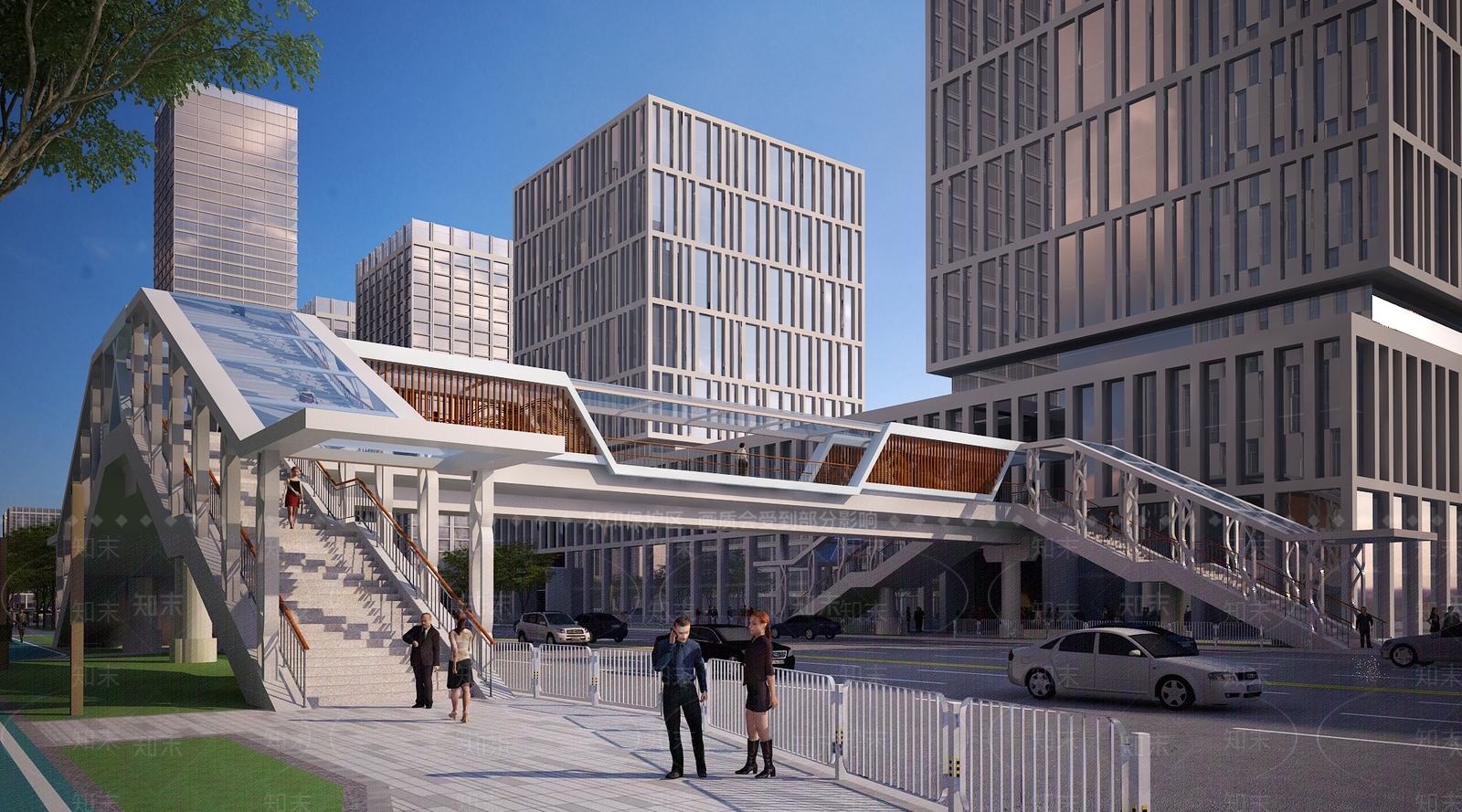 现代人行天桥3D模型下载【ID:1111112586】