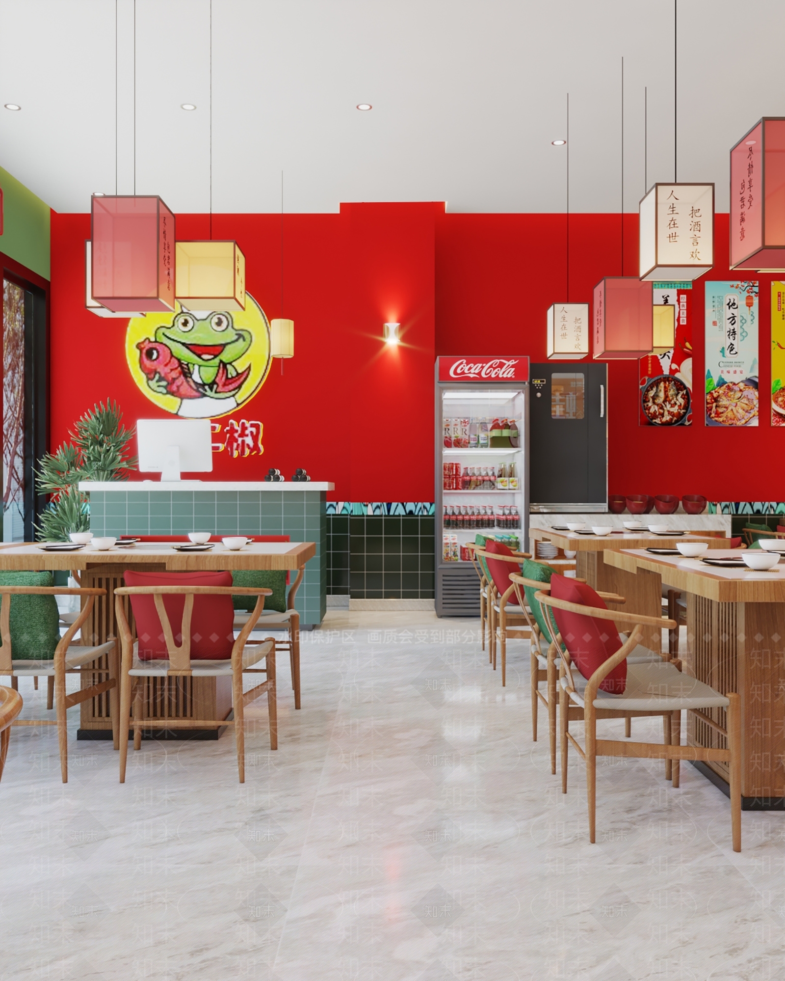 新中式国潮风火锅店3D模型下载【ID:1111112753】