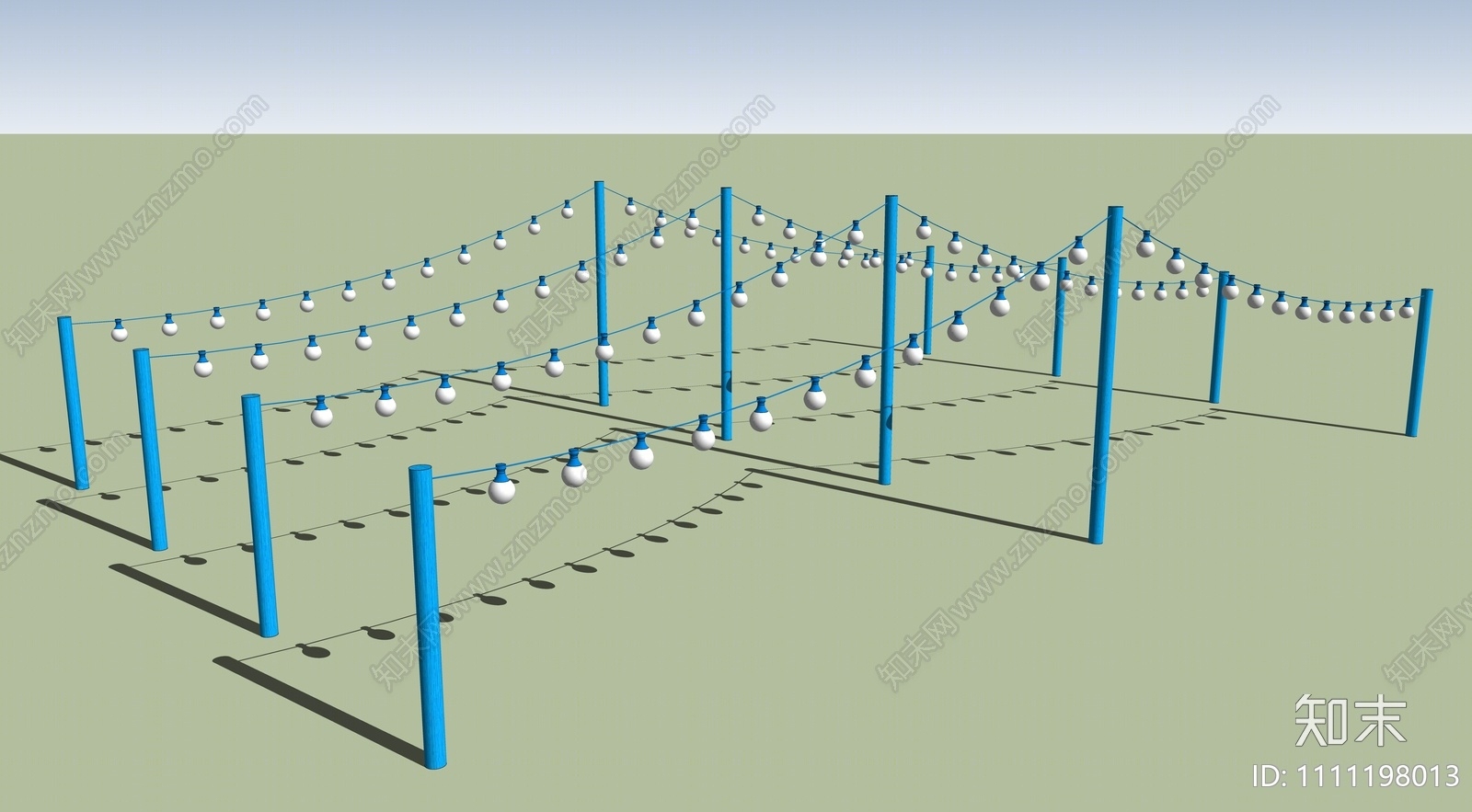 现代景观灯SU模型下载【ID:1111198013】
