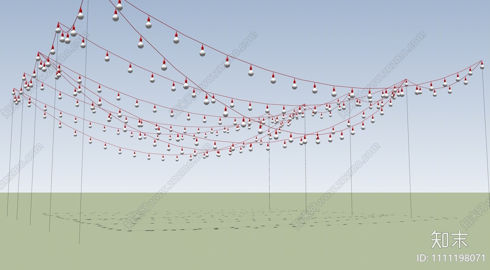 现代景观灯SU模型下载【ID:1111198071】