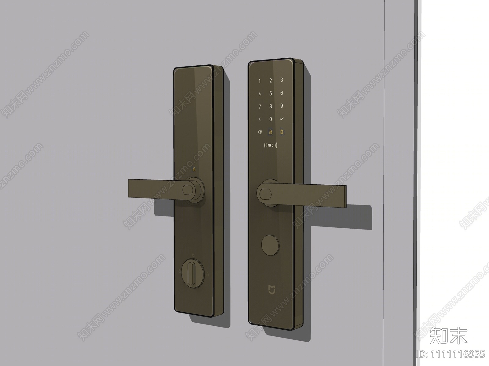 现代密码锁SU模型下载【ID:1111116955】