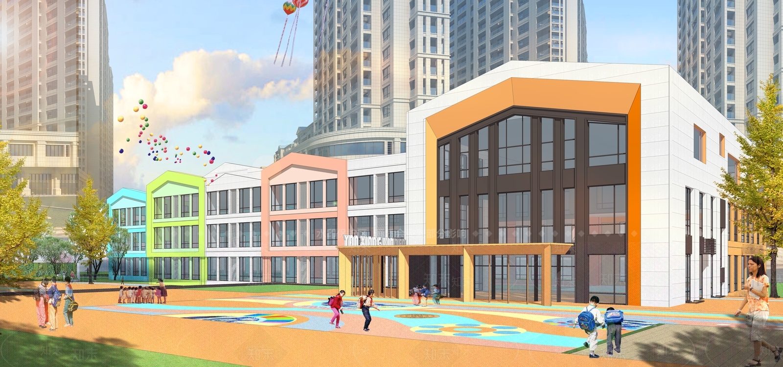 现代幼儿园SU模型下载【ID:1111118175】