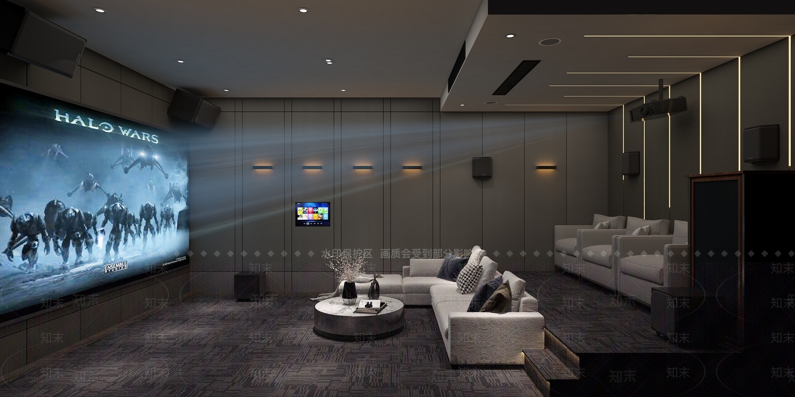 现代家居影音室3D模型下载【ID:1111118582】