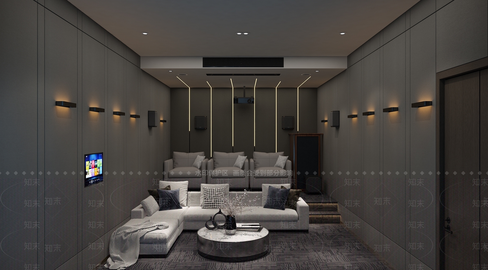 现代家居影音室3D模型下载【ID:1111118582】