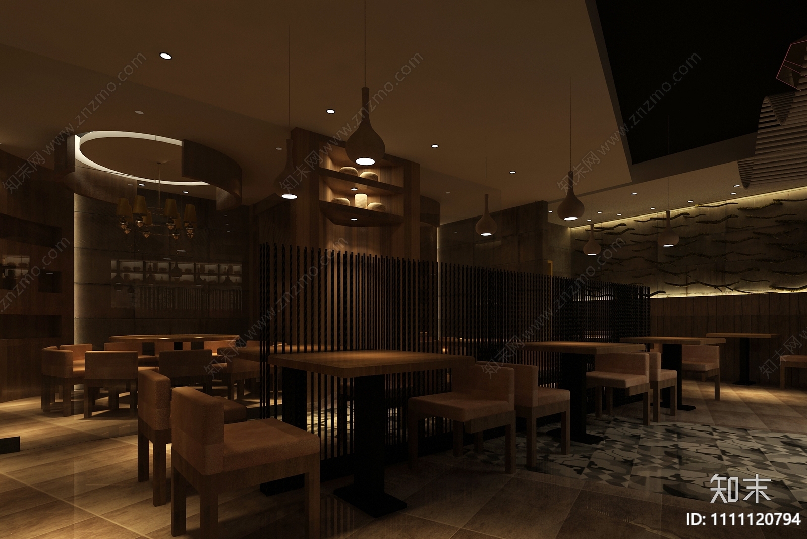 中餐厅CADcad施工图下载【ID:1111120794】