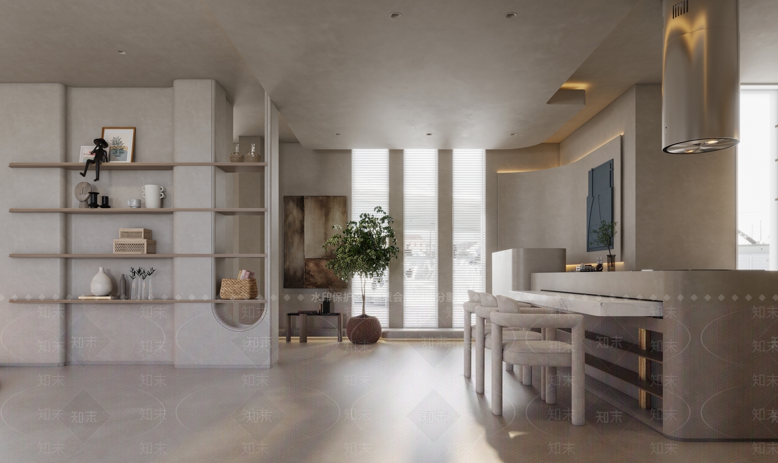 侘寂玄关3D模型下载【ID:1221484294】