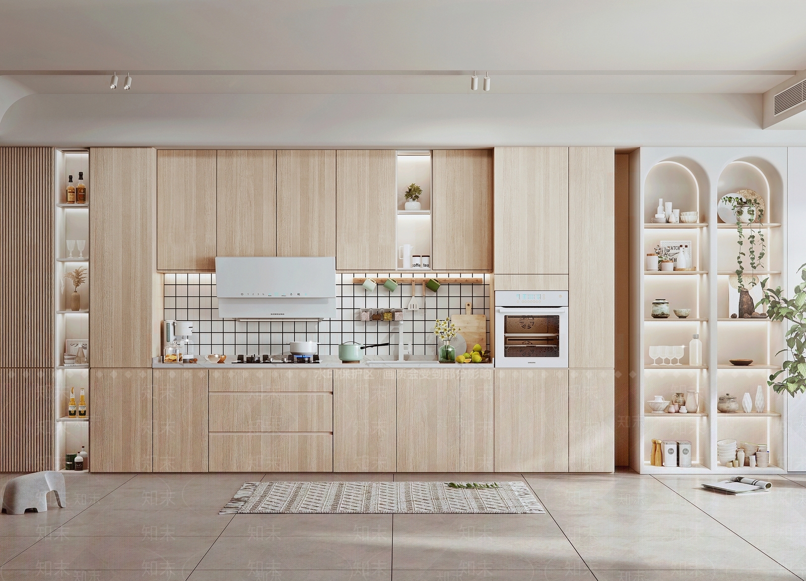 北欧厨柜3D模型下载【ID:1111149624】