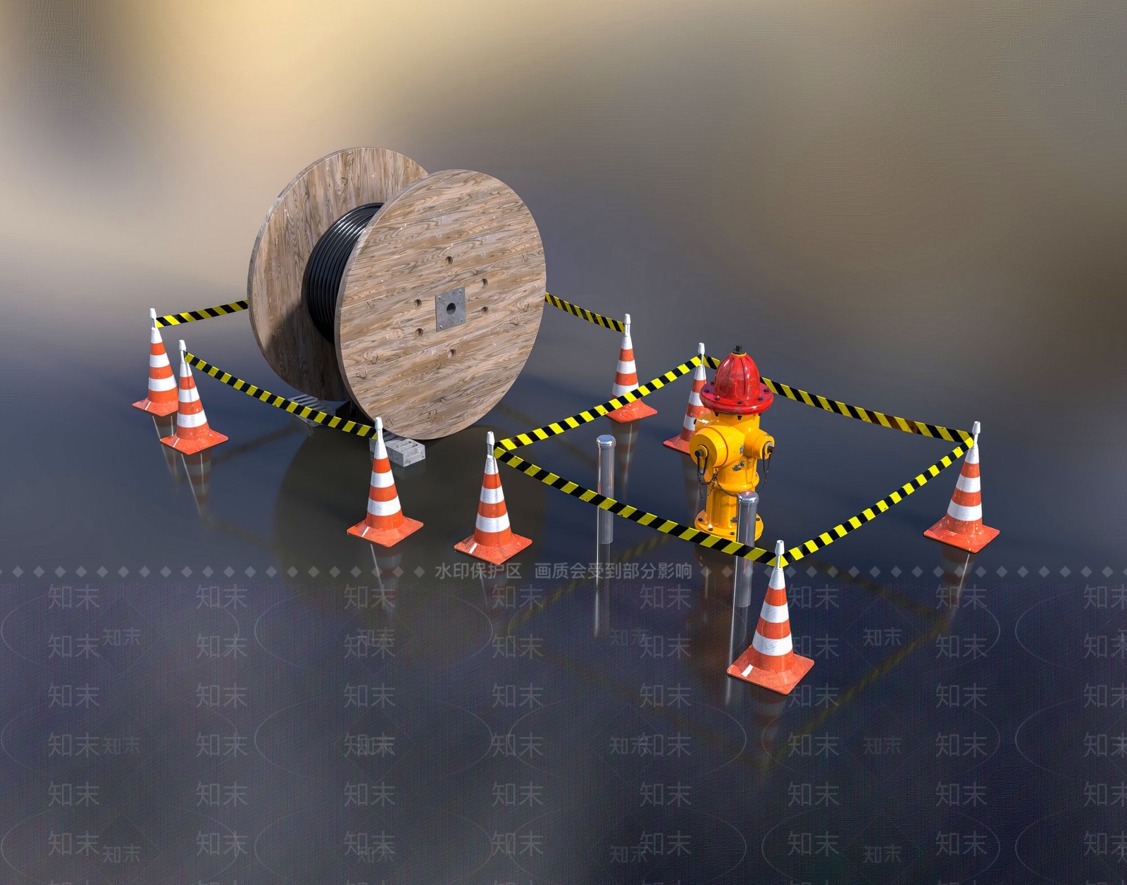 现代施工3D模型下载【ID:1111150403】
