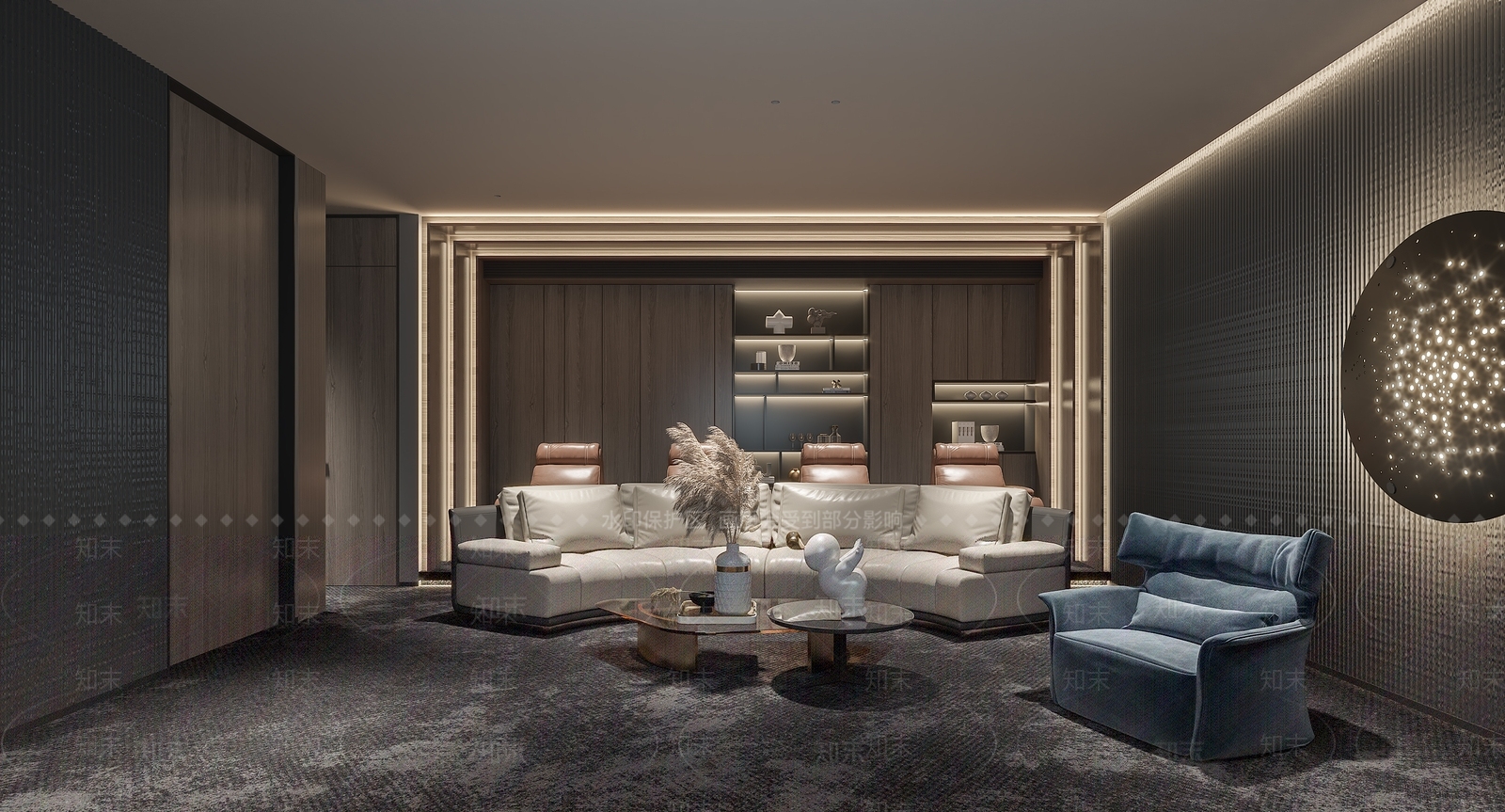 现代家居客厅3D模型下载【ID:1221507398】