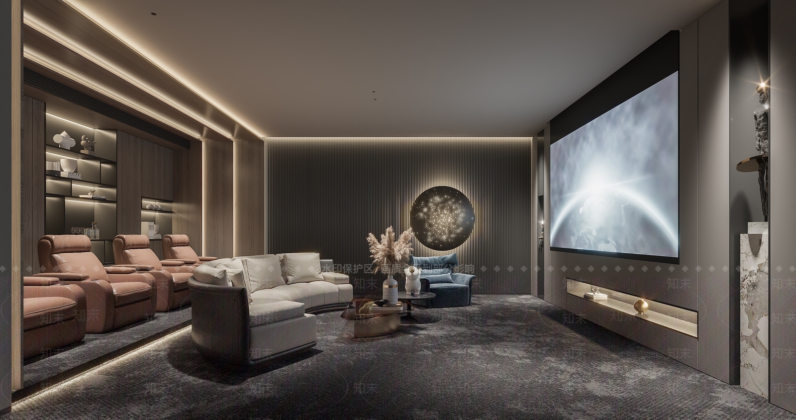 现代家居客厅3D模型下载【ID:1221507398】