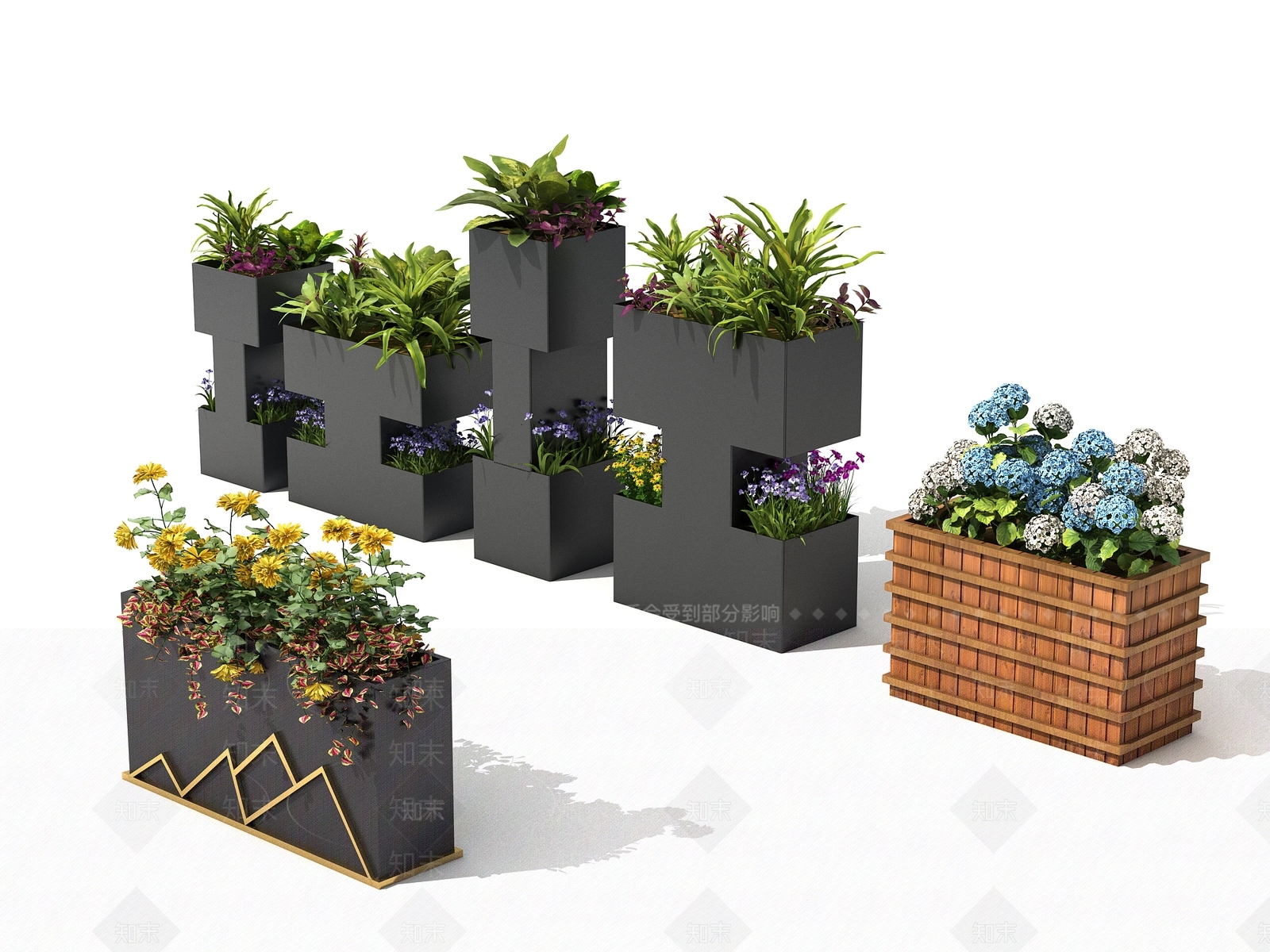 现代花箱3D模型下载【ID:1111159847】