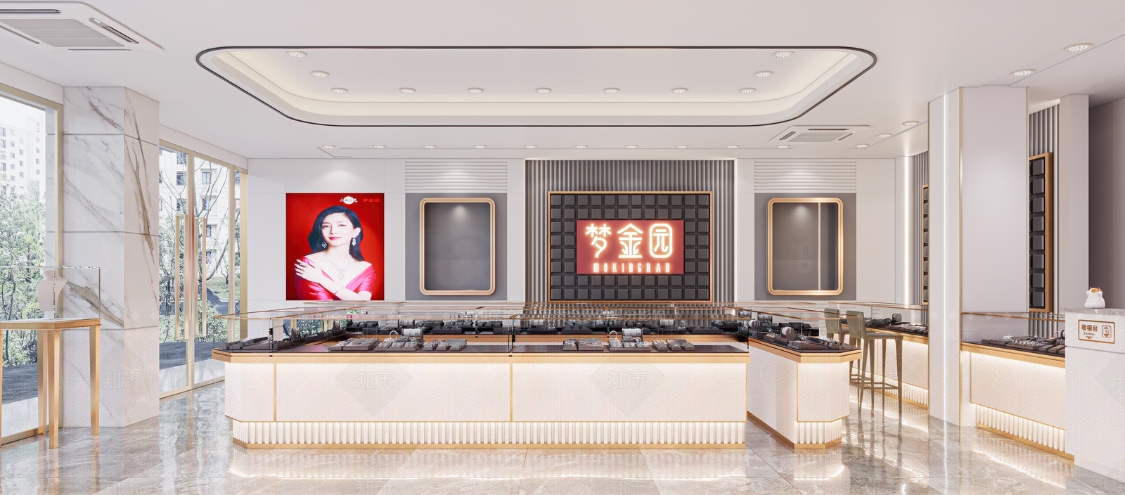 现代珠宝店3D模型下载【ID:1111168650】