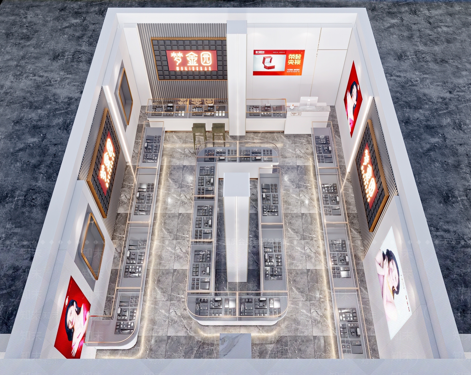 现代珠宝店3D模型下载【ID:1111168650】
