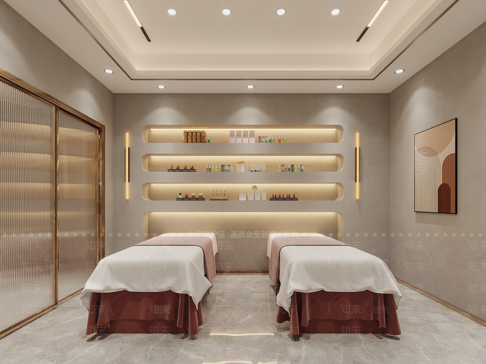 现代美甲店3D模型下载【ID:1111175998】