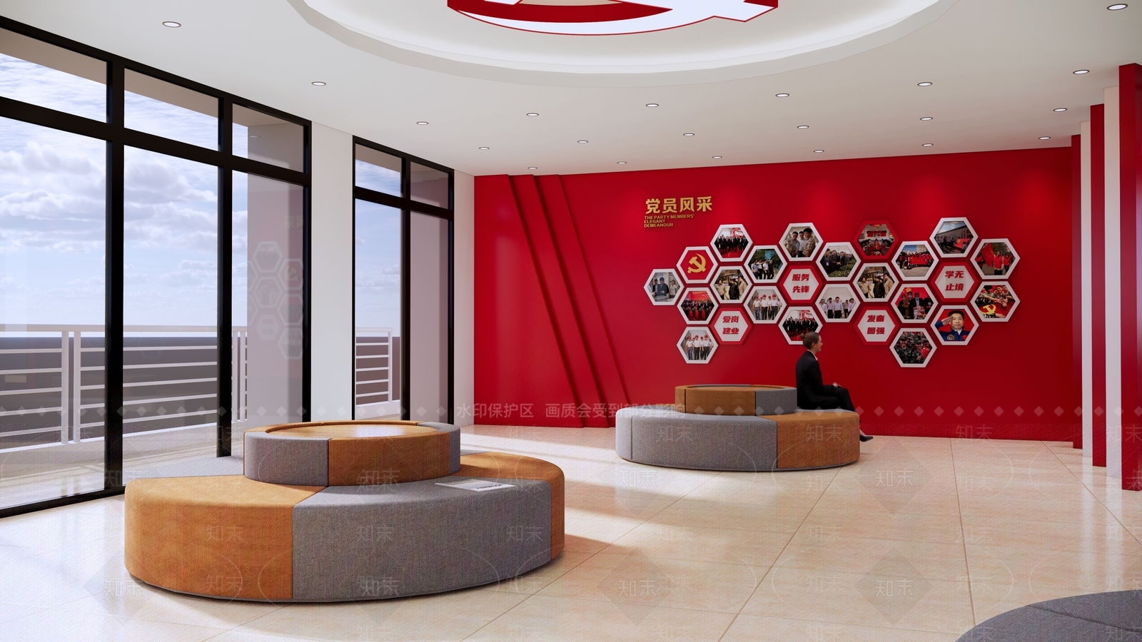 现代公共休闲区SU模型下载【ID:1111183660】