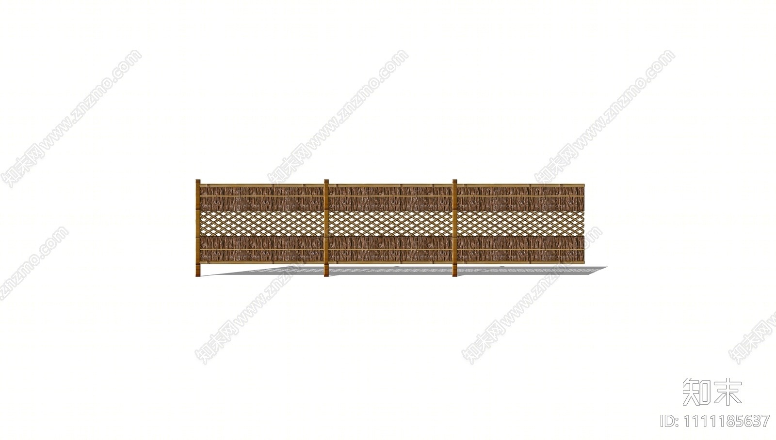 现代篱笆栏杆SU模型下载【ID:1111185637】