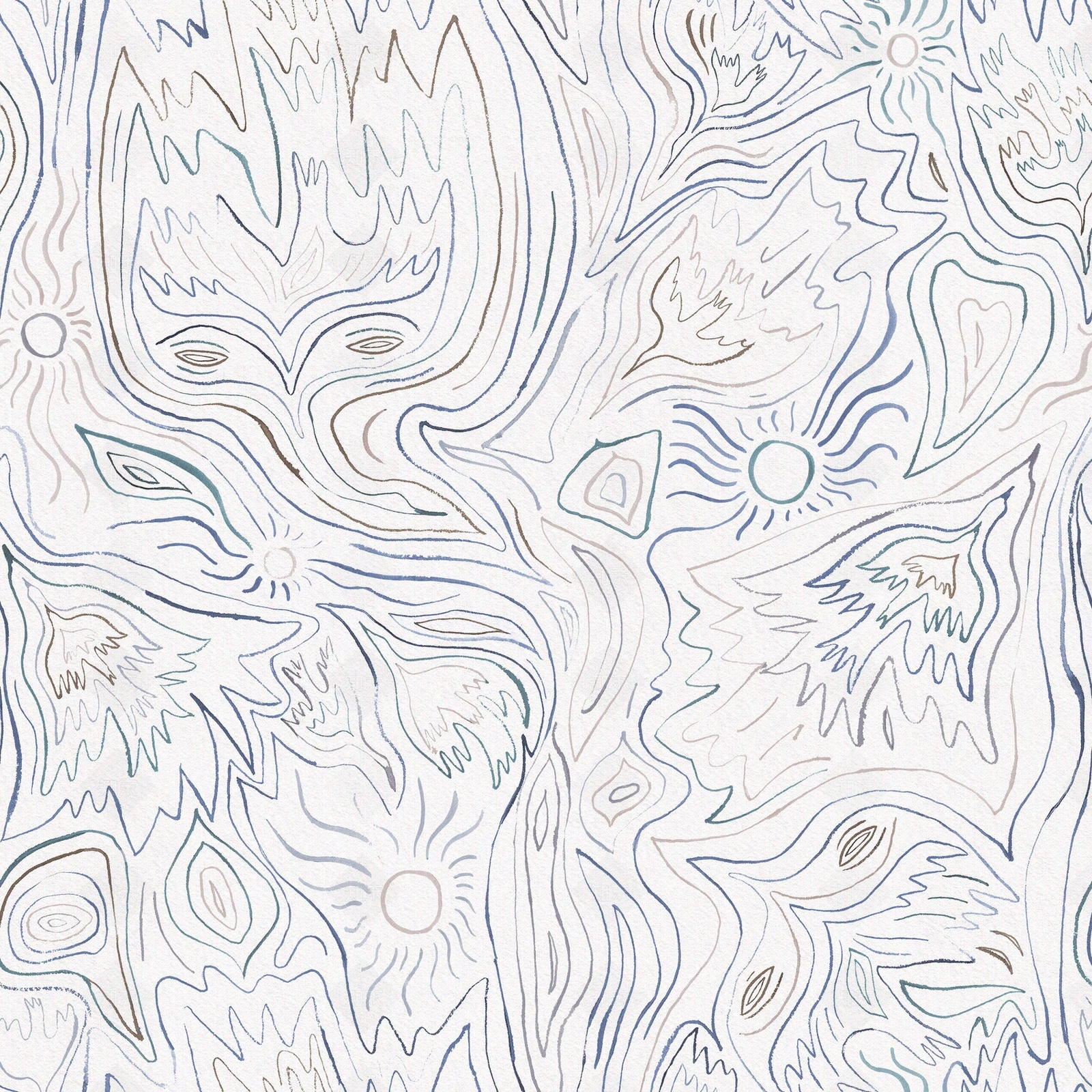 抽象线条太阳鸟壁纸贴图下载【ID:1111188736】