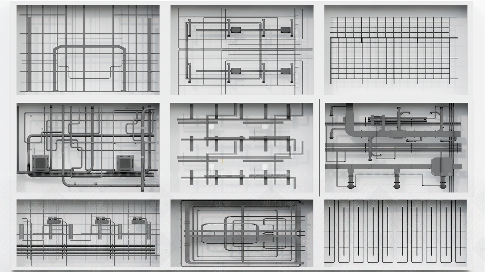 现代通风管道SU模型下载【ID:1111200405】