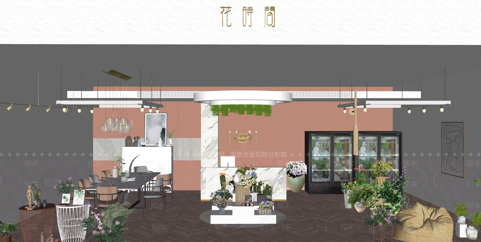 现代花店SU模型下载【ID:1111201884】