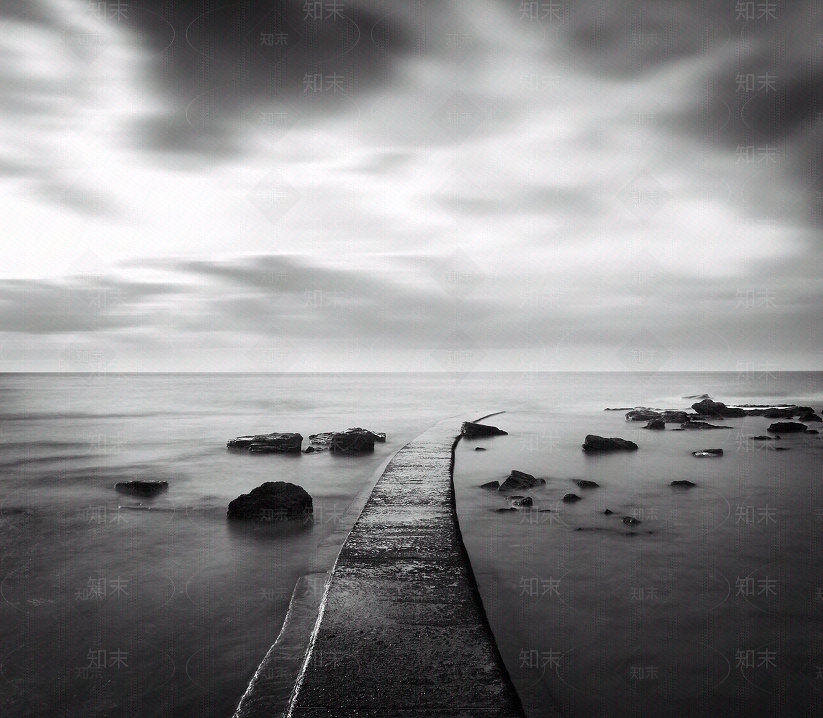 黑白风景装饰画贴图下载【ID:1111222494】