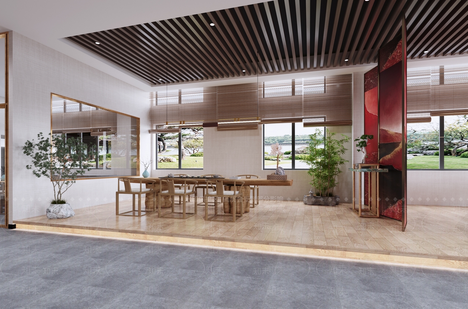 新中式茶馆3D模型下载【ID:1111236435】