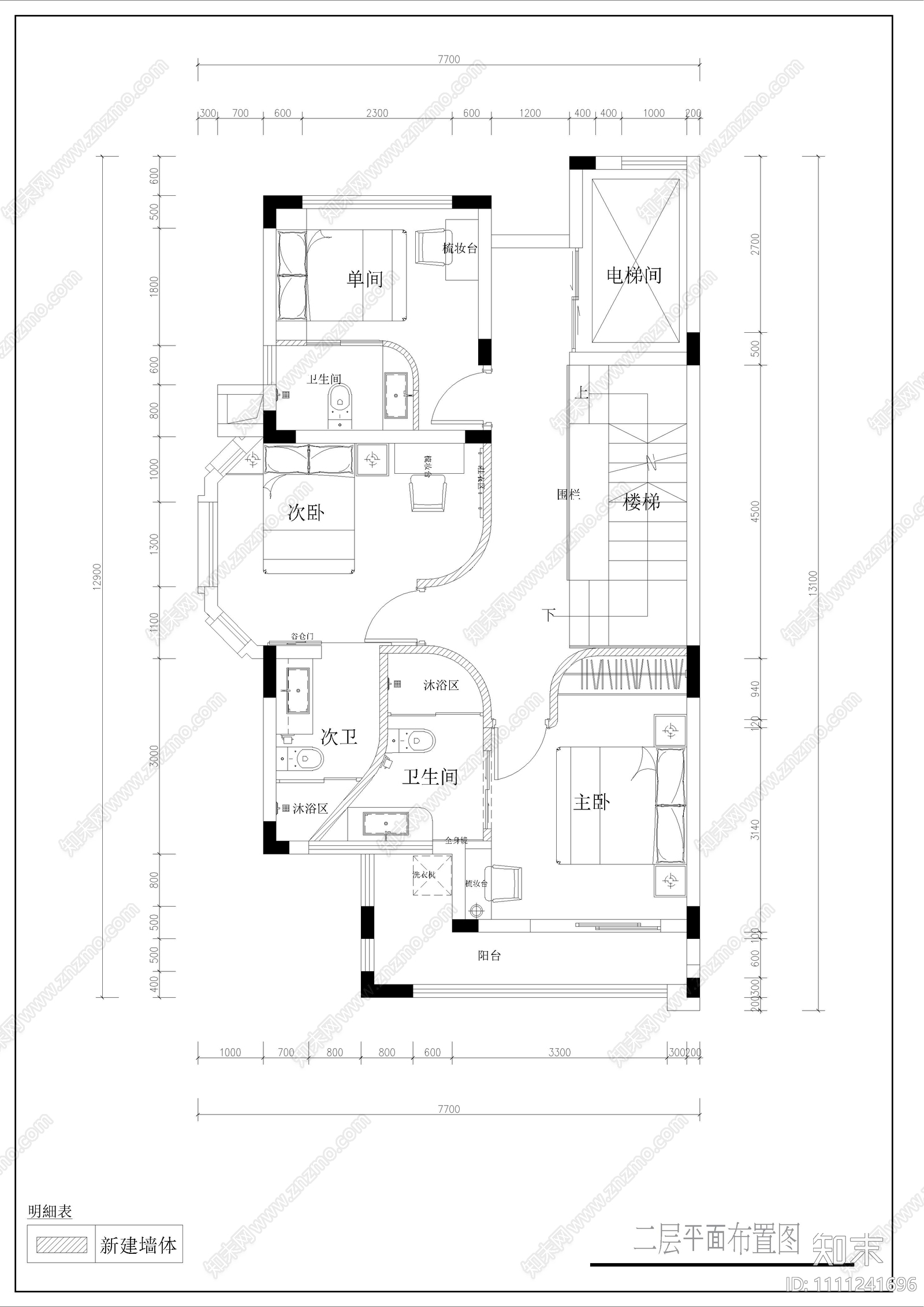 四层民宿施工图cad施工图下载【ID:1111241696】