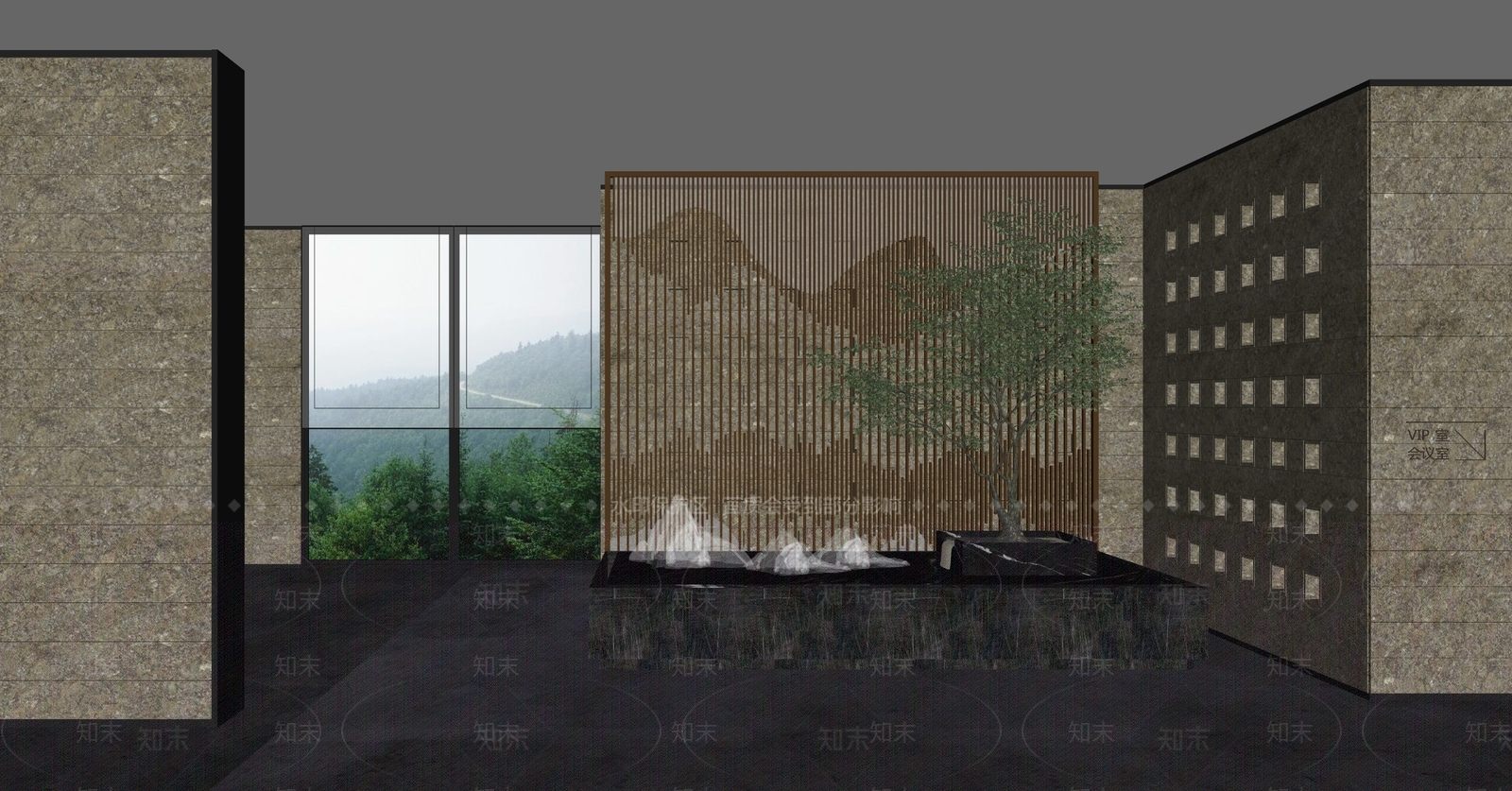 现代售楼处景观SU模型下载【ID:1111250747】