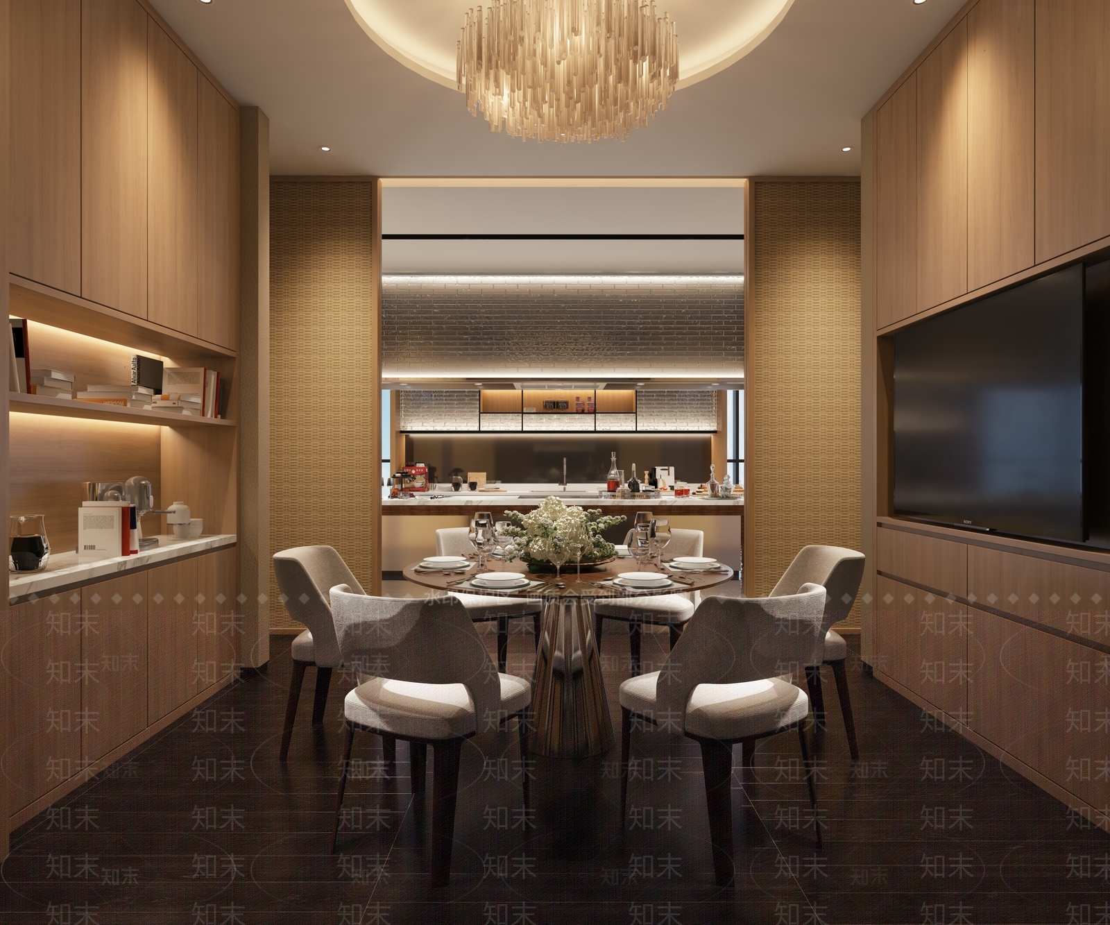 现代自助餐厅3D模型下载【ID:1111258246】