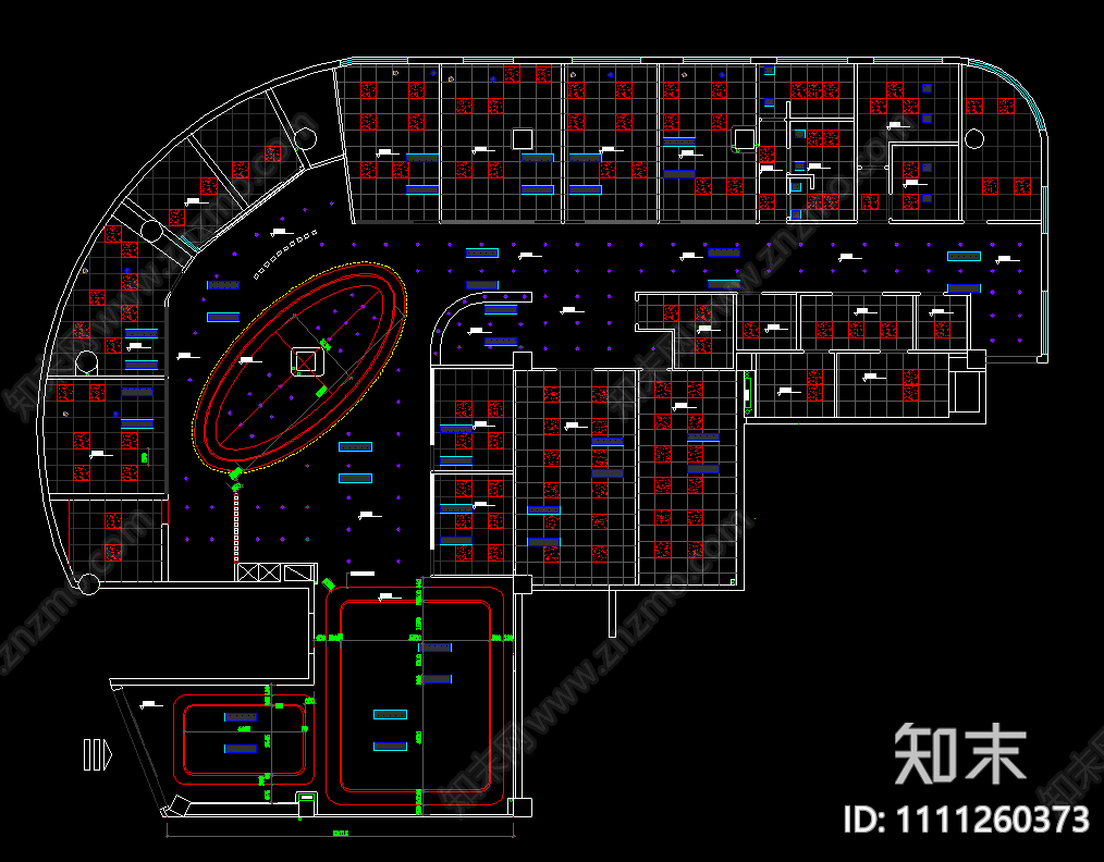 徐州口腔诊所平面图cad施工图下载【ID:1111260373】