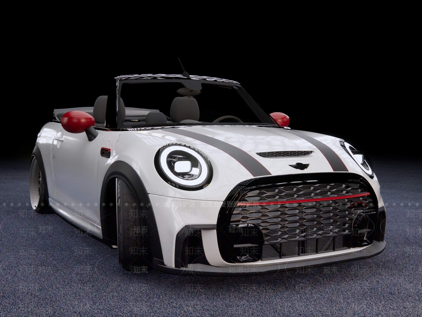 现代敞篷MINI汽车SU模型下载【ID:1111307997】