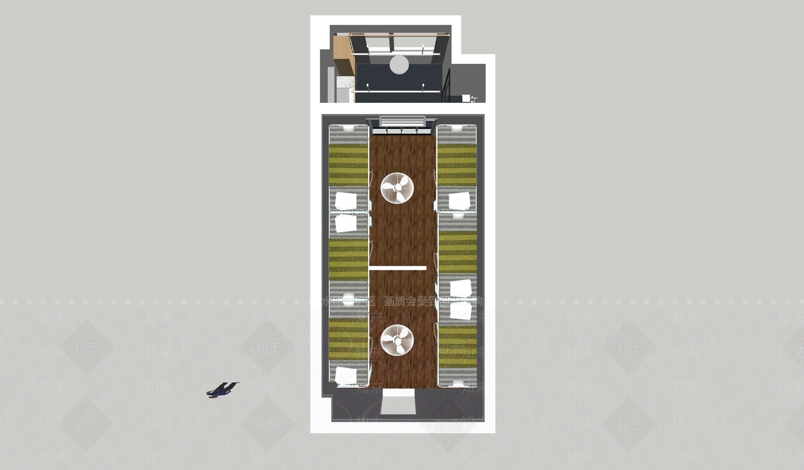 现代学校宿舍SU模型下载【ID:1111274656】