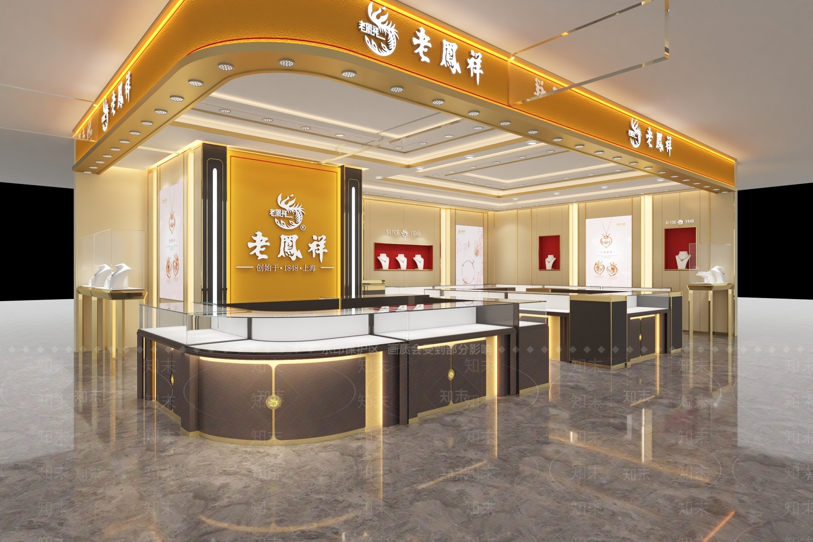 现代珠宝店3D模型下载【ID:1111276932】