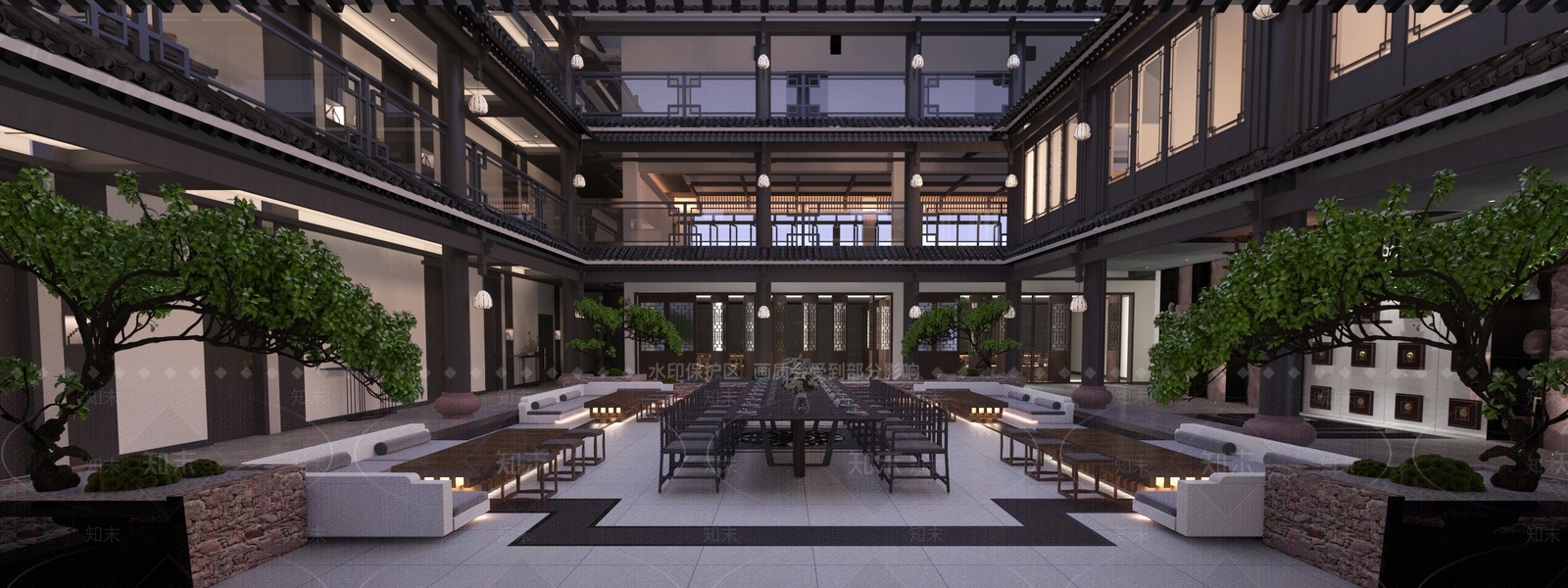 中式茶馆3D模型下载【ID:1111282896】