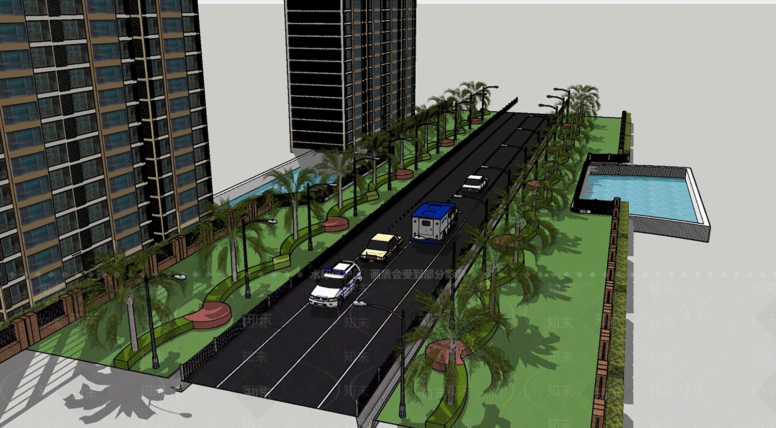 现代道路SU模型下载【ID:1111284932】