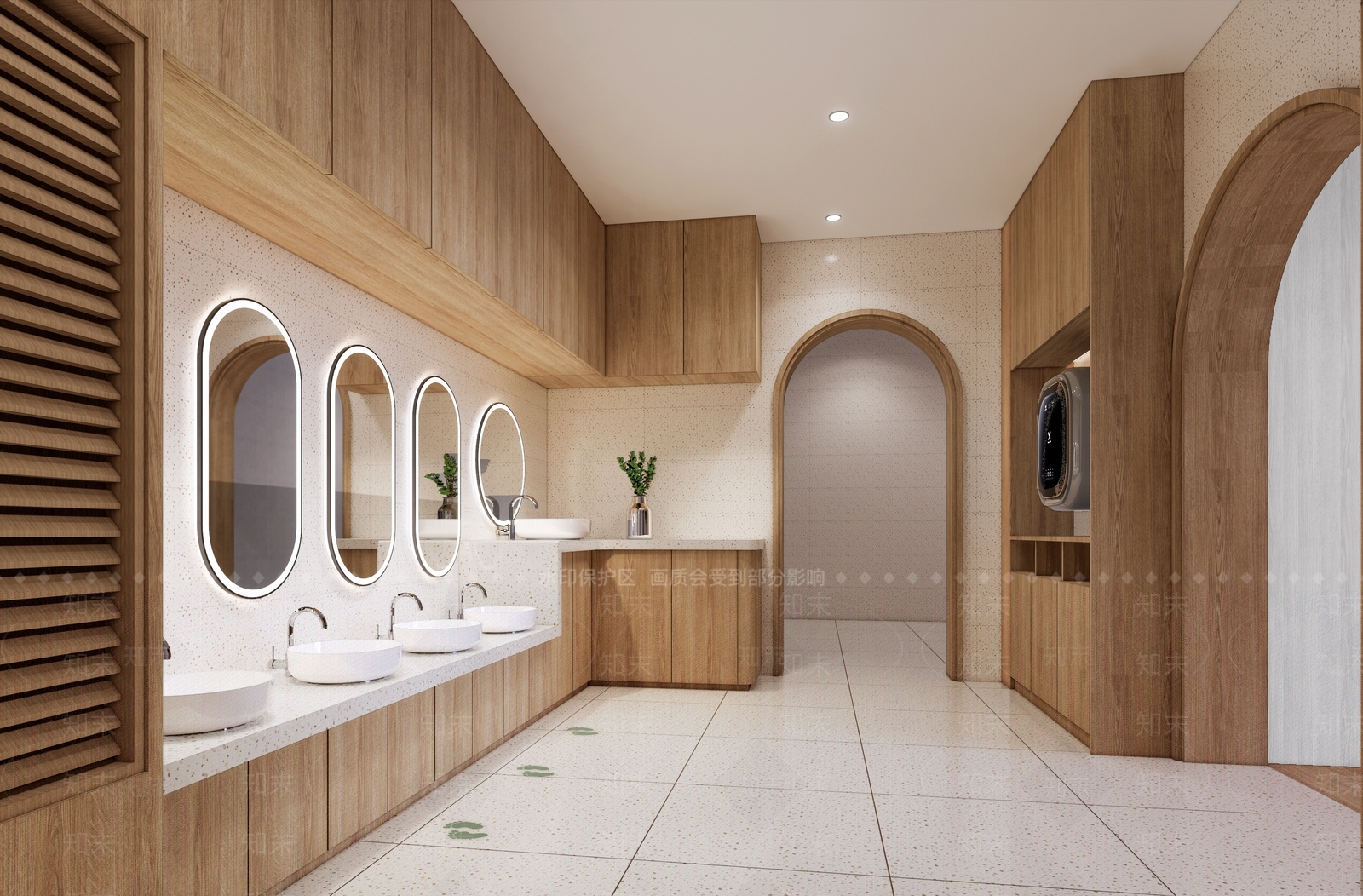 现代儿童公共卫生间SU模型下载【ID:1111285347】