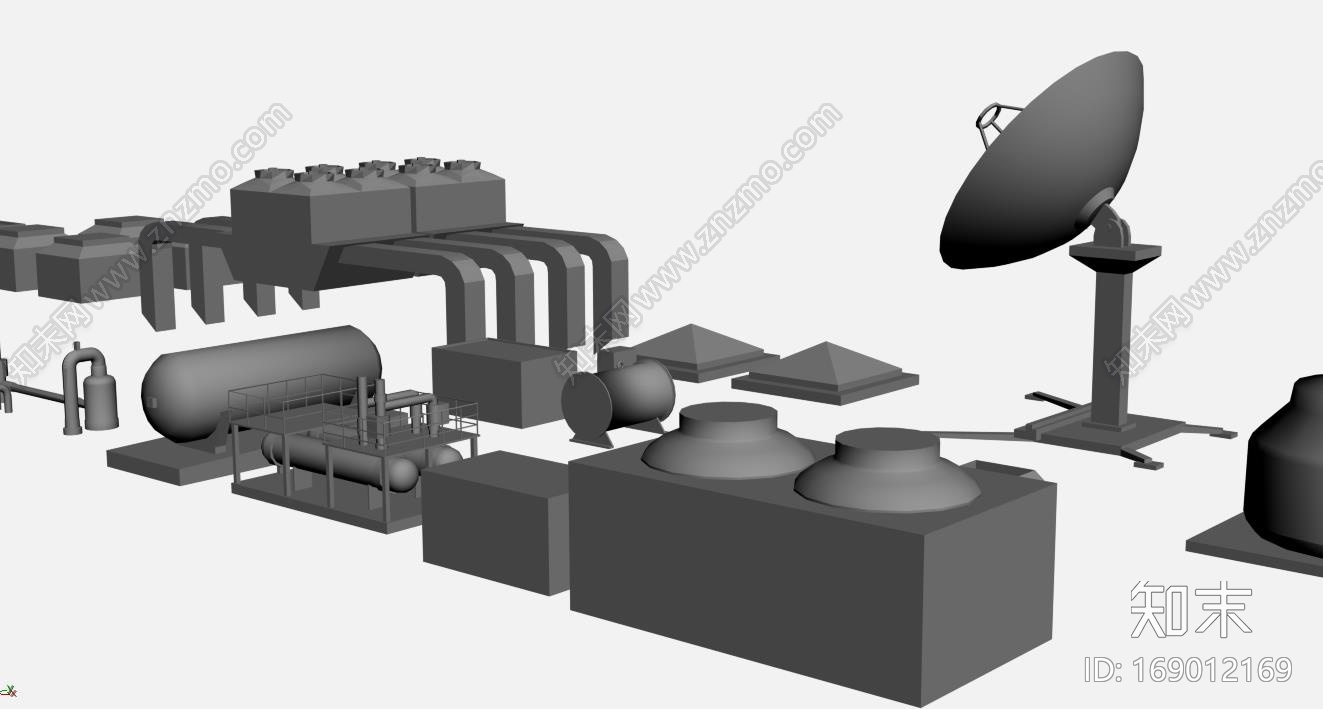 屋顶设施CG模型下载【ID:169012169】